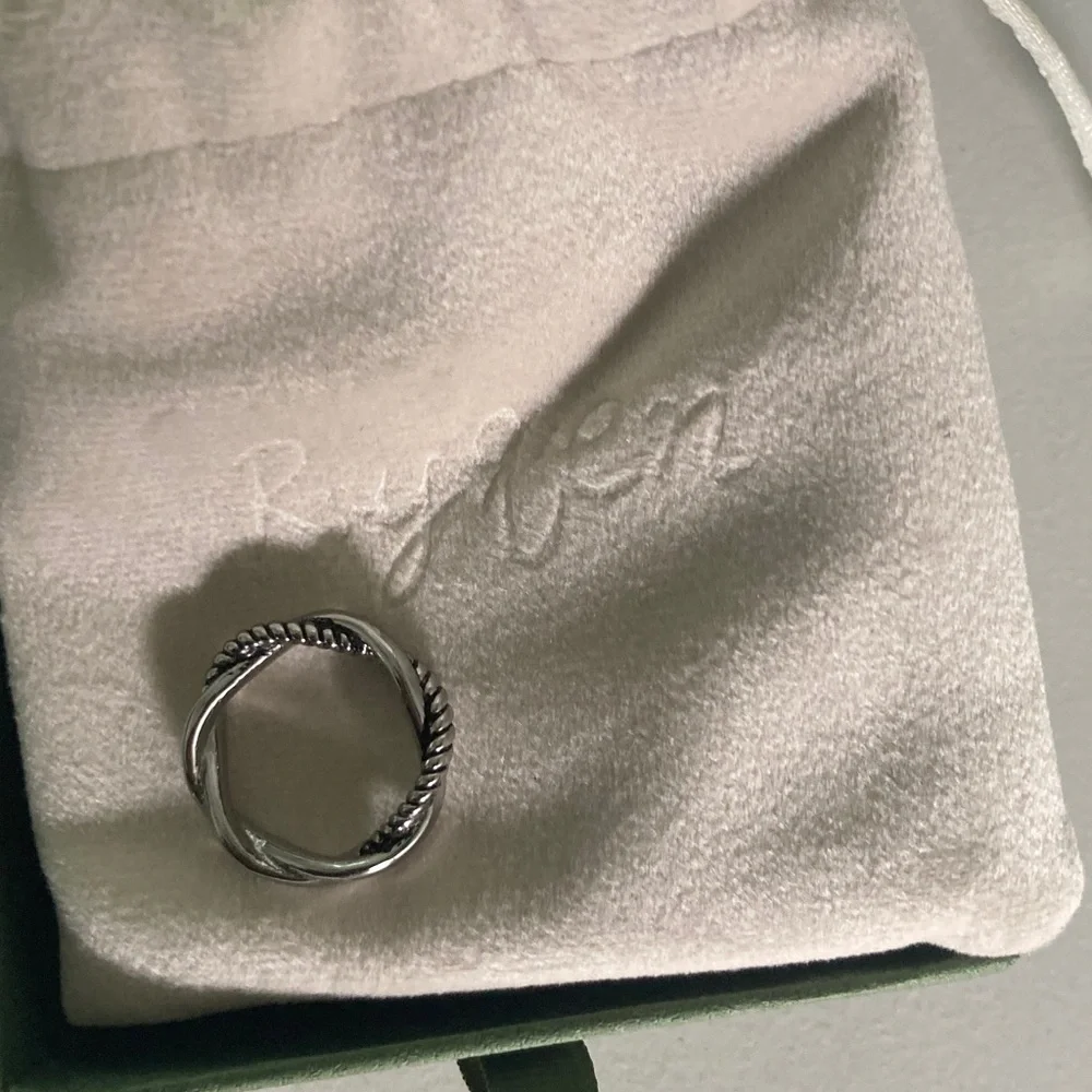 Revlon Silver-Tone Braided Ring with Branded Gift Pouch
